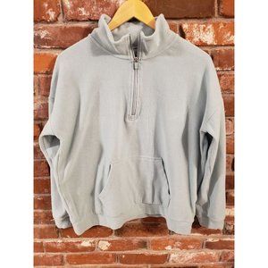 Marc New York soft mint ribbed fabric 1/2 zip sweater. Size L.